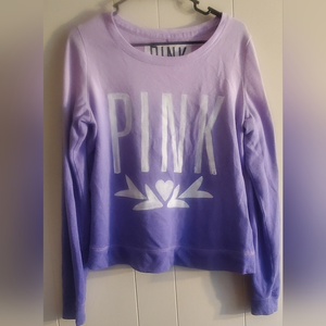 PINK Victoria's Secret longsleeve purple‎ ombre shirt size small